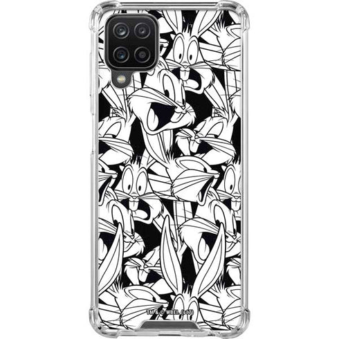 Looney Tunes Bugs Bunny Super Sized Pattern Galaxy A12 Clear Case