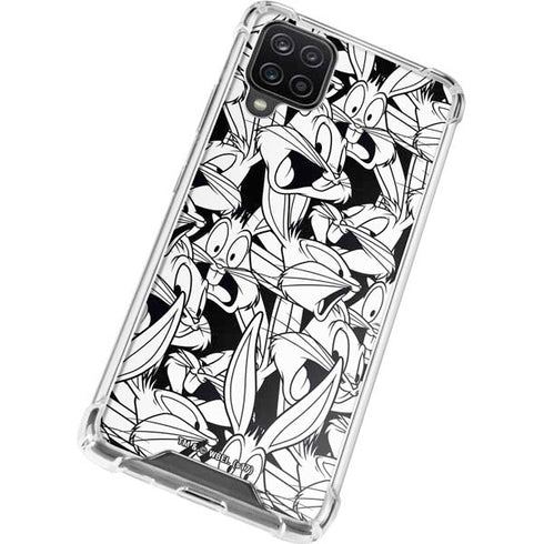 Looney Tunes Bugs Bunny Super Sized Pattern Galaxy A12 Clear Case