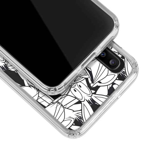 Looney Tunes Bugs Bunny Super Sized Pattern Galaxy A30 Clear Case