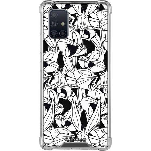 Looney Tunes Bugs Bunny Super Sized Pattern Galaxy A71 5G Clear Case