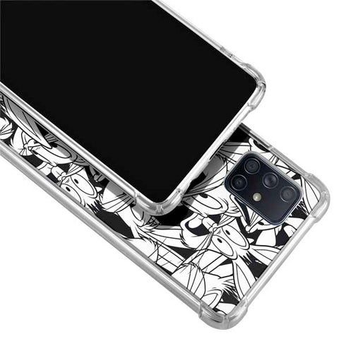 Looney Tunes Bugs Bunny Super Sized Pattern Galaxy A71 5G Clear Case