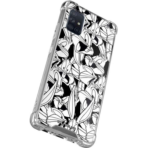 Looney Tunes Bugs Bunny Super Sized Pattern Galaxy A71 5G Clear Case