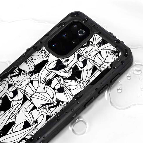 Looney Tunes Bugs Bunny Super Sized Pattern Galaxy S20 Plus Waterproof Case