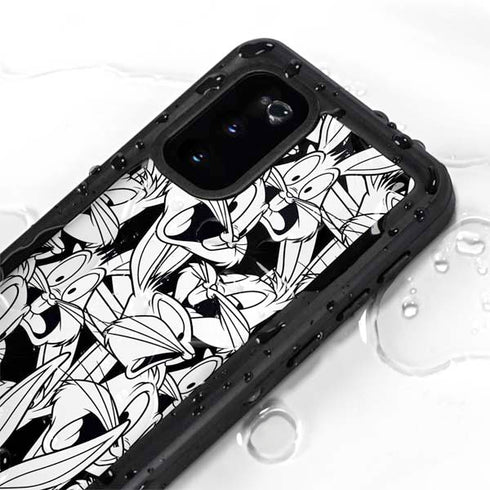 Looney Tunes Bugs Bunny Super Sized Pattern Galaxy S20 Waterproof Case