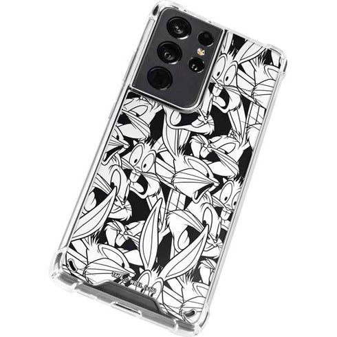 Looney Tunes Bugs Bunny Super Sized Pattern Galaxy S21 Ultra 5G Clear Case