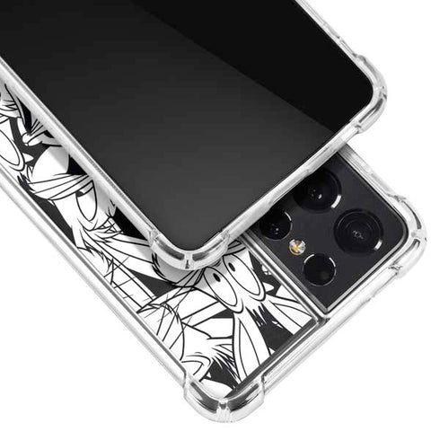Looney Tunes Bugs Bunny Super Sized Pattern Galaxy S21 Ultra 5G Clear Case