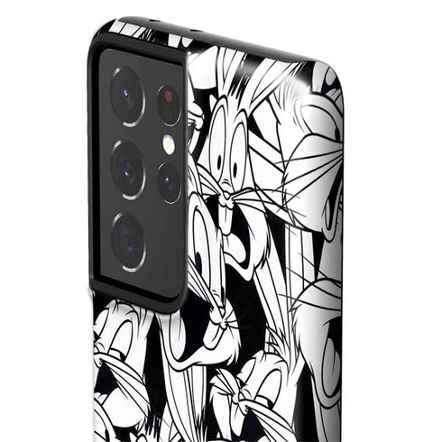 Looney Tunes Bugs Bunny Super Sized Pattern Galaxy S21 Ultra 5G Pro Case