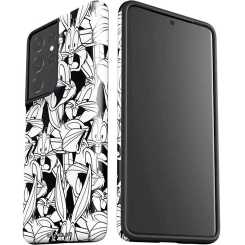 Looney Tunes Bugs Bunny Super Sized Pattern Galaxy S21 Ultra 5G Pro Case