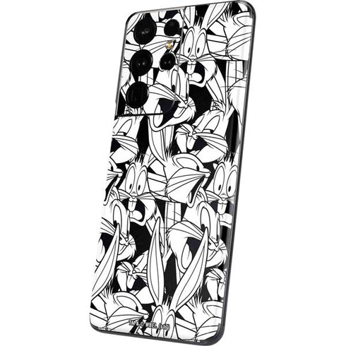 Looney Tunes Bugs Bunny Super Sized Pattern Galaxy S21 Ultra 5G Skin