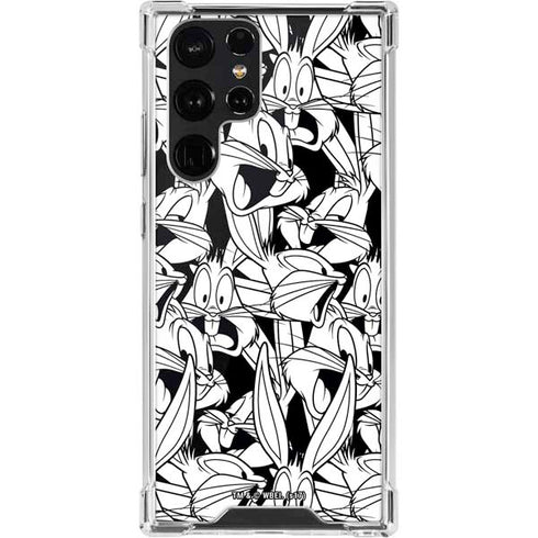 Looney Tunes Bugs Bunny Super Sized Pattern Galaxy S22 Ultra Clear Case