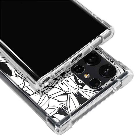 Looney Tunes Bugs Bunny Super Sized Pattern Galaxy S22 Ultra Clear Case