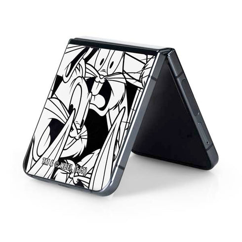 Looney Tunes Bugs Bunny Super Sized Pattern Galaxy Z Flip5 5G Skin