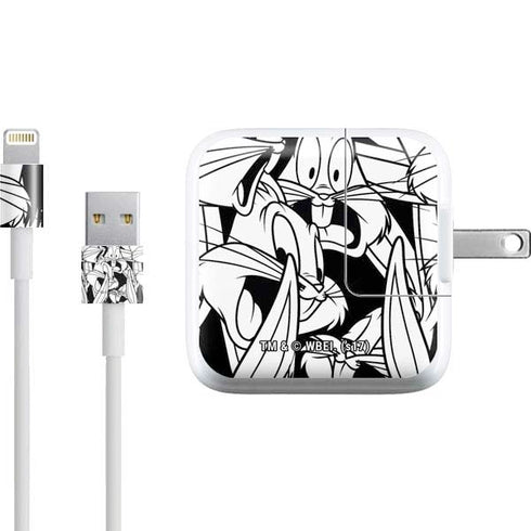 Looney Tunes Bugs Bunny Super Sized Pattern iPad Charger (10W USB) Skin