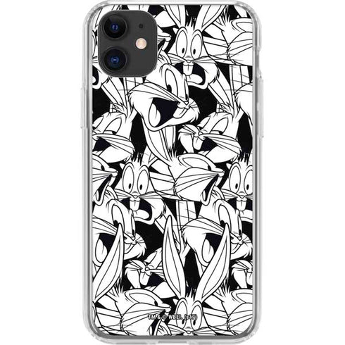 Looney Tunes Bugs Bunny Super Sized Pattern iPhone 11 Clear Case