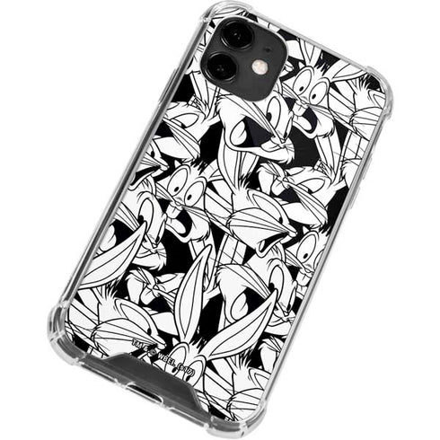 Looney Tunes Bugs Bunny Super Sized Pattern iPhone 12 Clear Case