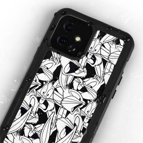 Looney Tunes Bugs Bunny Super Sized Pattern iPhone 12 Mini Waterproof Case