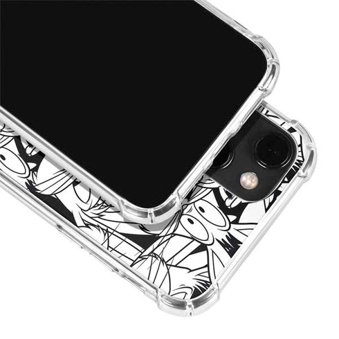 Looney Tunes Bugs Bunny Super Sized Pattern iPhone 13 Mini Clear Case