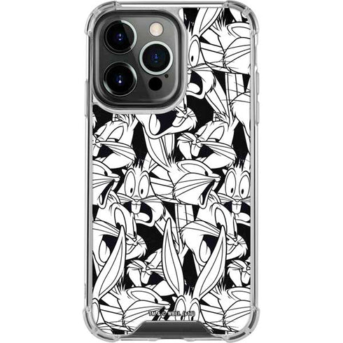 Looney Tunes Bugs Bunny Super Sized Pattern iPhone 13 Pro Clear Case
