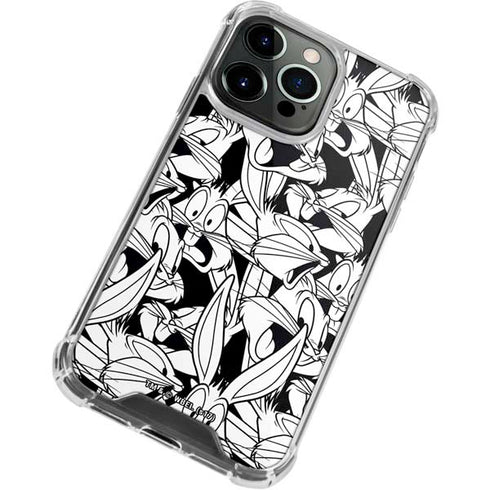 Looney Tunes Bugs Bunny Super Sized Pattern iPhone 13 Pro Max Clear Case