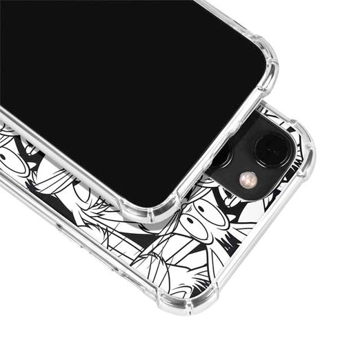 Looney Tunes Bugs Bunny Super Sized Pattern iPhone 14 Clear Case