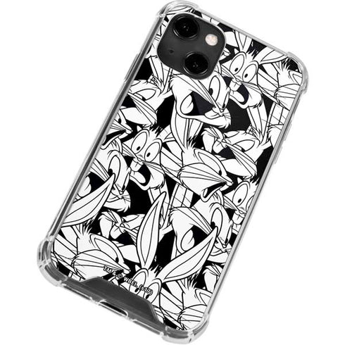 Looney Tunes Bugs Bunny Super Sized Pattern iPhone 14 Clear Case