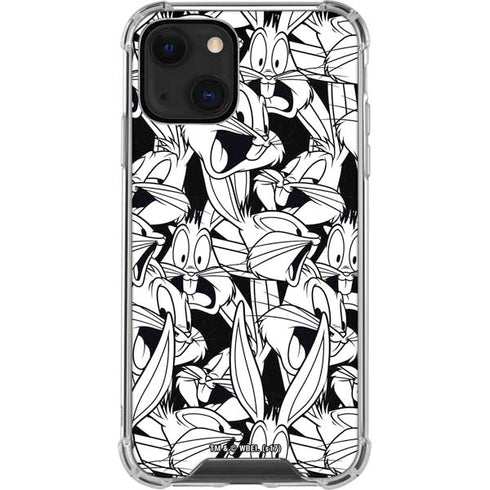 Looney Tunes Bugs Bunny Super Sized Pattern iPhone 14 Plus Clear Case