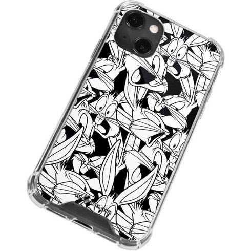 Looney Tunes Bugs Bunny Super Sized Pattern iPhone 14 Plus Clear Case