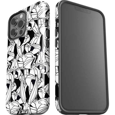 Looney Tunes Bugs Bunny Super Sized Pattern iPhone 14 Pro Max Impact Case