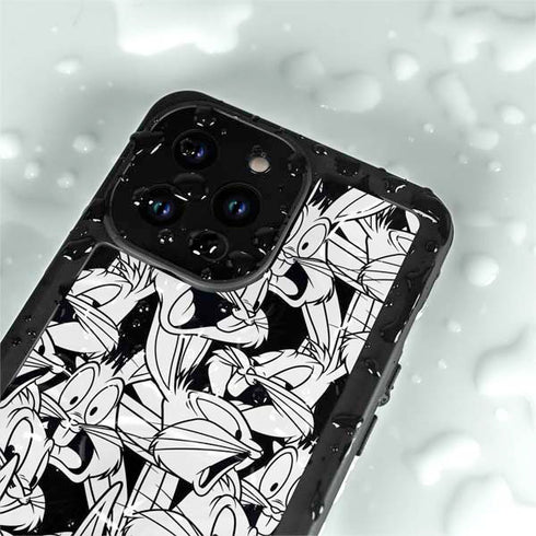 Looney Tunes Bugs Bunny Super Sized Pattern iPhone 14 Pro Max Waterproof Case
