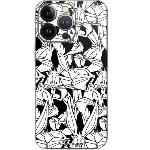 Looney Tunes Bugs Bunny Super Sized Pattern iPhone 15 Pro Skin