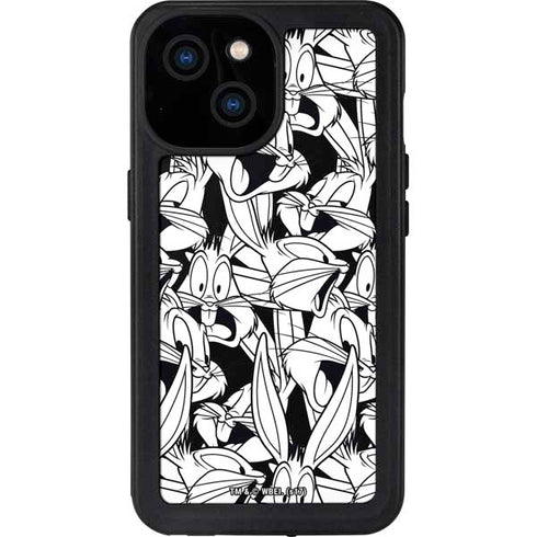 Looney Tunes Bugs Bunny Super Sized Pattern iPhone 15 Waterproof Case