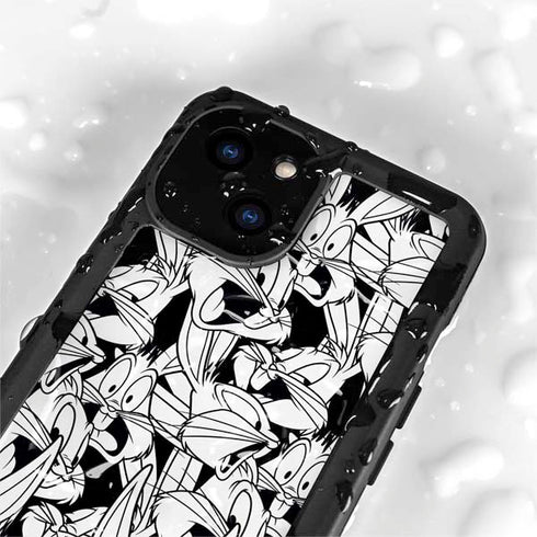 Looney Tunes Bugs Bunny Super Sized Pattern iPhone 15 Waterproof Case