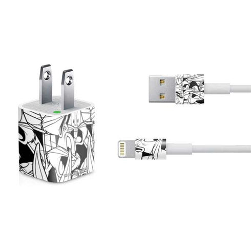 Looney Tunes Bugs Bunny Super Sized Pattern iPhone Charger (5W USB) Skin