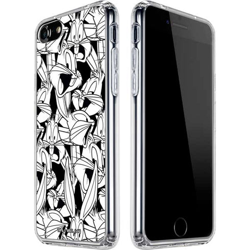 Looney Tunes Bugs Bunny Super Sized Pattern iPhone SE (2nd & 3rd Gen) Clear Case