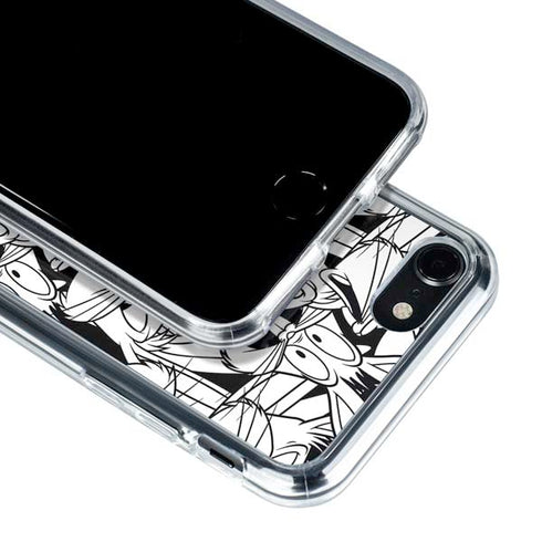 Looney Tunes Bugs Bunny Super Sized Pattern iPhone SE (2nd & 3rd Gen) Clear Case