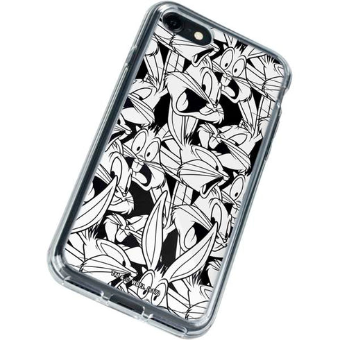 Looney Tunes Bugs Bunny Super Sized Pattern iPhone SE (2nd & 3rd Gen) Clear Case