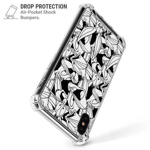 Looney Tunes Bugs Bunny Super Sized Pattern iPhone XS Max Clear Case