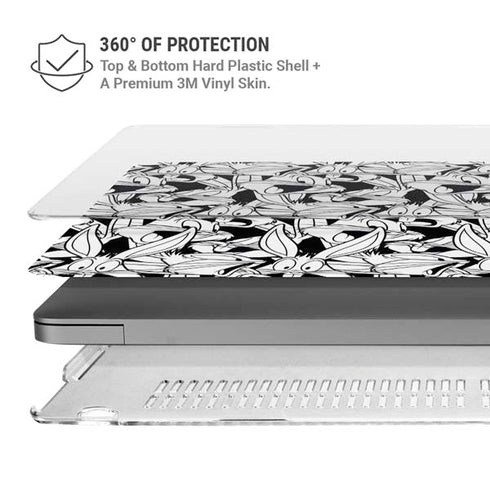 Looney Tunes Bugs Bunny Super Sized Pattern MacBook Pro 16in (2021-25) Case plus Skin