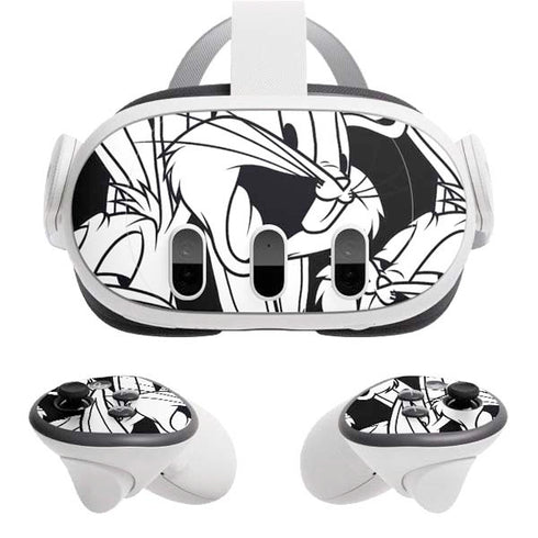 Looney Tunes Bugs Bunny Super Sized Pattern Meta Quest 3 Skin