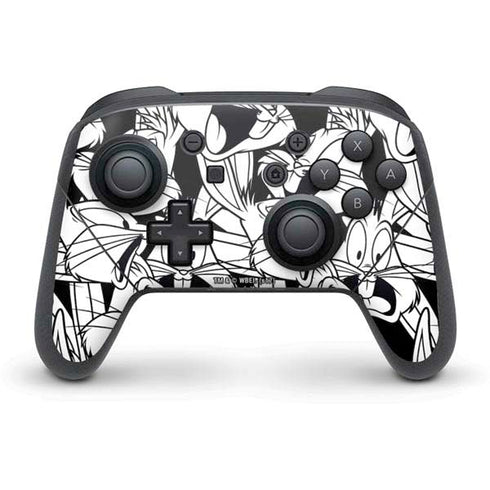 Looney Tunes Bugs Bunny Super Sized Pattern Nintendo Switch Pro Controller Skin