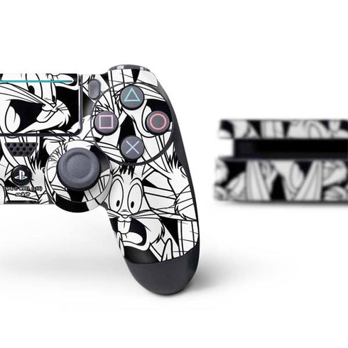 Looney Tunes Bugs Bunny Super Sized Pattern PS4 Slim Bundle Skin