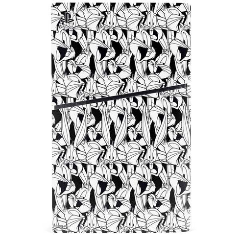 Looney Tunes Bugs Bunny Super Sized Pattern PS5 Slim Digital Edition Console Skin
