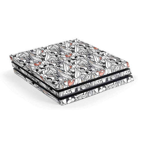 Looney Tunes Bugs Bunny Super Sized PS4 Pro Console Skin