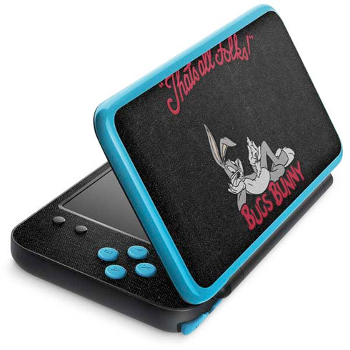 Looney Tunes Bugs Bunny Thats All Folks Nintendo 2DS XL (2017) Skin