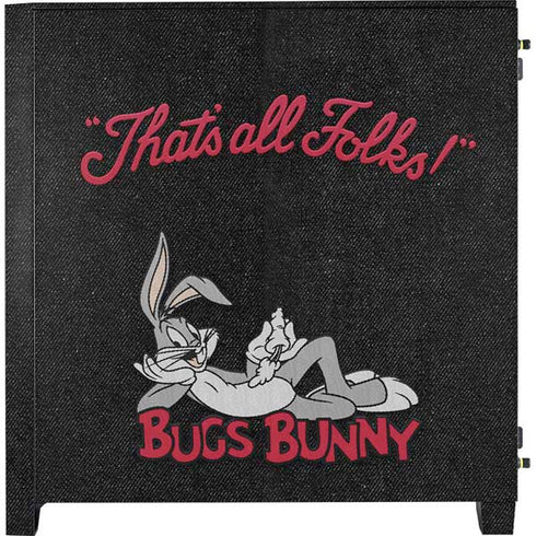 Looney Tunes Bugs Bunny Thats All Folks Corsair 4000D Tempered Glass Mid-Tower ATX Case Skin