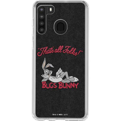 Looney Tunes Bugs Bunny Thats All Folks Galaxy A21 Clear Case