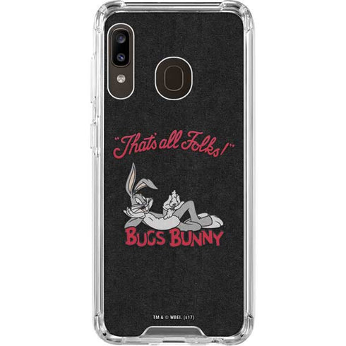 Looney Tunes Bugs Bunny Thats All Folks Galaxy A30 Clear Case