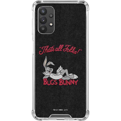 Looney Tunes Bugs Bunny Thats All Folks Galaxy A32 5G Clear Case