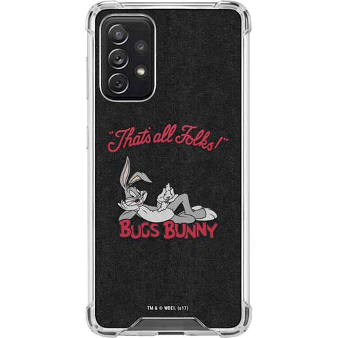 Looney Tunes Bugs Bunny Thats All Folks Galaxy A72 5G Clear Case