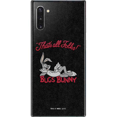 Looney Tunes Bugs Bunny Thats All Folks Galaxy Note 10 Skin